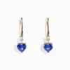Effy Jewelry Nahla Siri 14K Yellow Gold Tanzanite and Diamond Leverback Earrings | Earrings