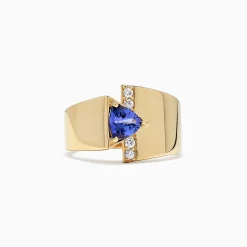 Effy Jewelry Nahla Siri 14K Yellow Gold Tanzanite u0026 Diamond Ring, 0.74 TCW | Rings