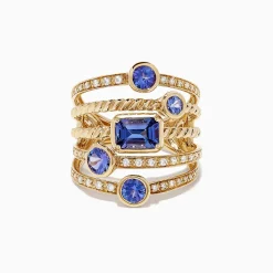 Effy Jewelry Nahla Siri 14K Yellow Gold Tanzanite and Diamond Ring, 2.26 TCW | Rings