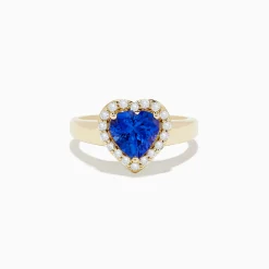 BH Multi Nahla Siri 14K Yellow Gold Tanzanite and Diamond Heart Ring | Rings