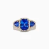 Effy Jewelry Nahla Siri 14K Yellow Gold Tanzanite and Diamond 3 Stone Ring | Rings