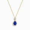 Effy Jewelry Nahla Siri 14K Yellow Gold Tanzanite and Diamond Pendant | Necklaces & Pendants