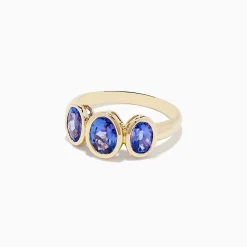 BH Multi Nahla Siri 14K Yellow Gold Tanzanite Three Stone Ring | Rings
