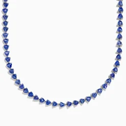 Effy Jewelry Nahla Siri Sterling Silver Tanzanite Trillion Cut Tennis Necklace | Necklaces & Pendants