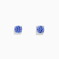 BH MULTI Nahla Siri Sterling Silver Tanzanite Stud Earrings, 0.95 TCW | Earrings