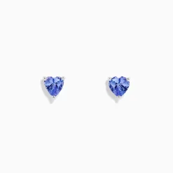 BH Multi Nahla Siri Sterling Silver Heart Shaped Tanzanite Stud Earrings | Earrings