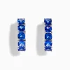 Effy Jewelry Nahla Siri Sterling Silver Cushion Cut Tanzanite 7/8" Hoop Earrings | Earrings