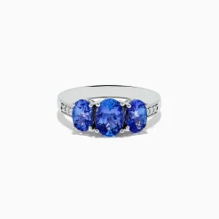 Effy Jewelry Nahla Siri Sterling Silver Diamond and Tanzanite Ring | Rings