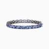 BH Multi Nahla Siri Sterling Silver Tanzanite Tennis Bracelet, 18.62 TCW | Bracelets