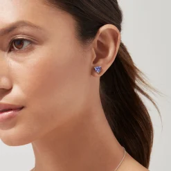 BH Multi Nahla Siri Sterling Silver Tanzanite Stud Earrings, 1.52 TCW | Earrings