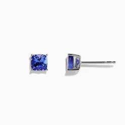 BH Multi Nahla Siri Sterling Silver Tanzanite Stud Earrings, 1.90 TCW | Earrings