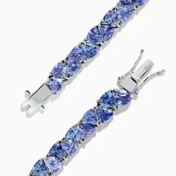 BH Multi Nahla Siri Sterling Silver Tanzanite Tennis Bracelet, 18.62 TCW | Bracelets