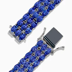 Effy Jewelry Nahla Siri Sterling Silver Oval 3 Row Tanzanite Bracelet | Bracelets