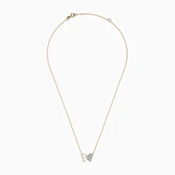 BH Multi nature 14K Gold Mother of Pearl u0026 Diamond Butterfly Necklace, 0.11 TCW | Necklaces & Pendants