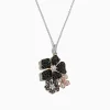 Effy Jewelry Nature 14K Tri Color Gold Diamond Hibiscus Pendant, 1.36 TCW | Necklaces & Pendants