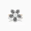 Effy Jewelry Nature 14K Two-Tone Gold Diamond Floral Ring 1.06 TCW | Rings