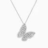 Effy Jewelry Nature 14K White Gold Diamond Butterfly Pendant | Necklaces & Pendants