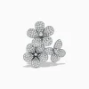 Effy Jewelry Nature 14K White Gold Diamond Flowers and Butterfly Ring | Rings