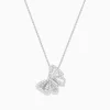 BH Multi Nature 14K White Gold Diamond Butterfly Pendant | Necklaces & Pendants
