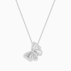 BH Multi Nature 14K White Gold Diamond Butterfly Pendant | Necklaces & Pendants