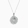 Effy Jewelry Nature 14K White Gold Diamond Flower Pendant | Necklaces & Pendants