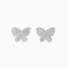BH Multi Nature 14K White Gold Diamond Butterfly Earrings | Earrings