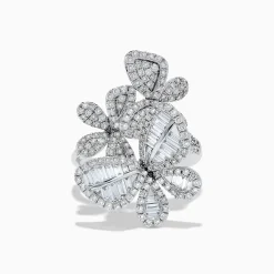 Effy Jewelry Nature 14K White Gold Diamond Multi Butterfly Ring | Rings