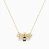 BH Multi Nature 14K Yellow Gold Diamond and Yellow Sapphire Bee Necklace | Necklaces & Pendants