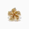 Effy Jewelry Nature 14K Yellow Gold Diamond Flower Ring 0.31 TCW | Rings