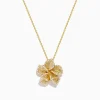 Effy Jewelry Nature 14K Yellow Gold Diamond Flower Pendant | Necklaces & Pendants