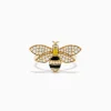 BH Multi Nature 14K Yellow Gold Diamond and Yellow Sapphire Bee Ring | Rings