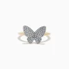 Effy Jewelry Nature 14K Yellow Gold Diamond Butterfly Ring | Rings