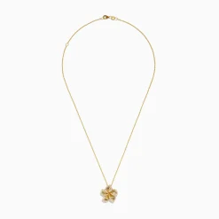 Effy Jewelry Nature 14K Yellow Gold Diamond Flower Pendant | Necklaces & Pendants