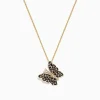 Effy Jewelry Nature 14K Yellow Gold Espresso Brown and White Diamond Butterfly Pendant | Necklaces & Pendants