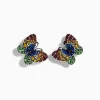 Effy Jewelry Nature Sterling Silver Multi Gemstone Butterfly Earrings | Earrings
