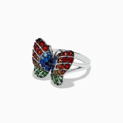 Effy Jewelry Nature Sterling Silver Multi Sapphires Butterfly Ring | Rings