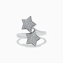Effy Jewelry Novelty 925 Sterling Silver and Diamond Star Ring | Rings