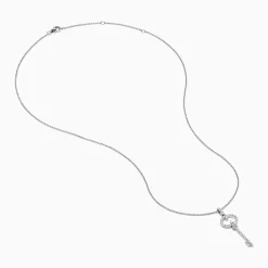 Effy Jewelry Novelty 925 Sterling Silver Diamond Key Pendant | Necklaces & Pendants