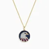 BH Multi Novelty 14K Gold Ruby, Sapphire u0026 Diamond Eagle Head Pendant, 1.06 TCW | Necklaces & Pendants
