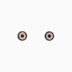 BH Multi Novelty 14K Gold Ruby, White u0026 Blue Diamond Evil Eye Earrings, 0.26 TW | Earrings