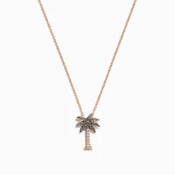 Effy Jewelry Novelty 14K Rose Gold Diamond Palm Tree Pendant, 0.10 TCW | Necklaces & Pendants