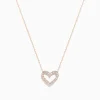 Effy Jewelry Novelty 14K Rose Gold Diamond Heart Necklace | Necklaces & Pendants