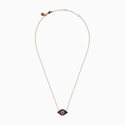 Effy Jewelry Novelty 14K Rose Gold Multi Sapphire u0026 Diamond Evil Eye Necklace | Necklaces & Pendants