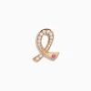 Effy Jewelry Novelty 14K Rose Gold Pink Sapphire u0026 Diamond Pink Ribbon Pin | Accessories