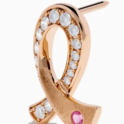 Effy Jewelry Novelty 14K Rose Gold Pink Sapphire u0026 Diamond Pink Ribbon Pin | Accessories