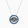 BH Multi Novelty 14K Two Tone Gold Sapphire and Diamond Evil Eye Pendant | Necklaces & Pendants