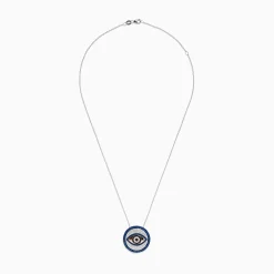 BH Multi Novelty 14K Two Tone Gold Sapphire and Diamond Evil Eye Pendant | Necklaces & Pendants