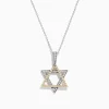 Effy Jewelry Novelty 14K Two-Tone Gold Diamond Star of David Pendant | Necklaces & Pendants