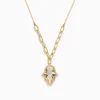 BH Multi Novelty 14K Two-Tone Gold Diamond Hamsa Necklace | Necklaces & Pendants