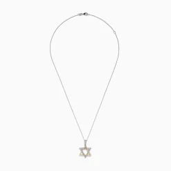 Effy Jewelry Novelty 14K Two-Tone Gold Diamond Star of David Pendant | Necklaces & Pendants